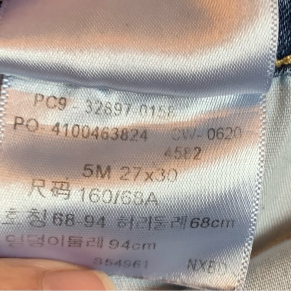 Denizen skinny distressed,fringe hem ankle jeans - Picture 8 of 9